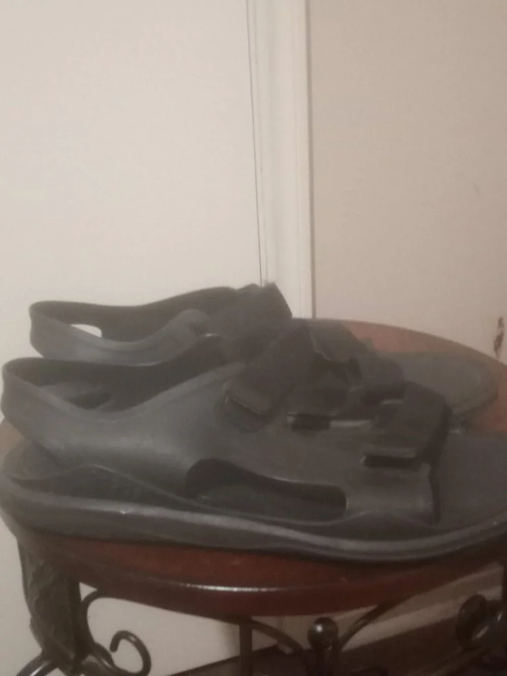 crocs swiftwater River Men’s Black Rubber Sandals With Adjustable Straps Sz. 13.